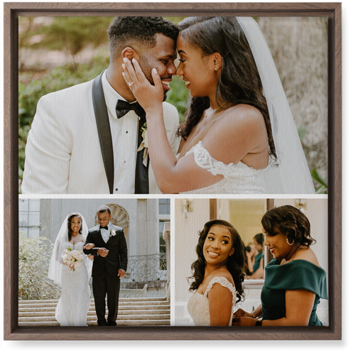 Gallery of Three Portrait Wall Art, Walnut, Single piece, Canvas, 16x16, Multicolor, multi