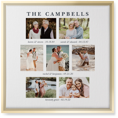 Our Family Roots Wall Art, Gold, Single piece, Canvas, 16x16, Multicolor, multi