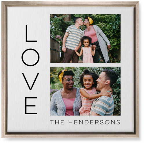 Vertical Letters Wall Art, Metallic, Single piece, Canvas, 16x16, Multicolor, multi