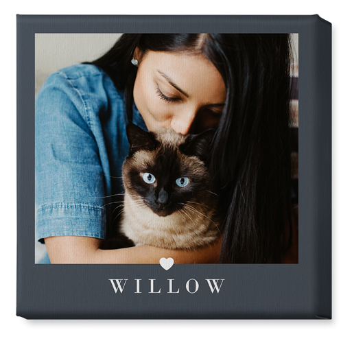 My Heart Wall Art, No Frame, Single piece, Canvas, 16x16, Gray, gray