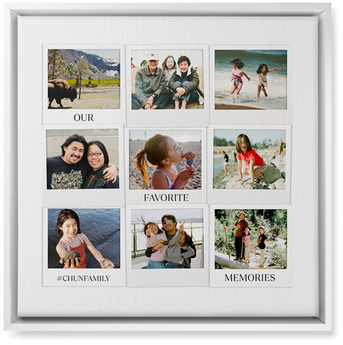 Photo Memories Wall Art, White, Single piece, Canvas, 16x16, White, white