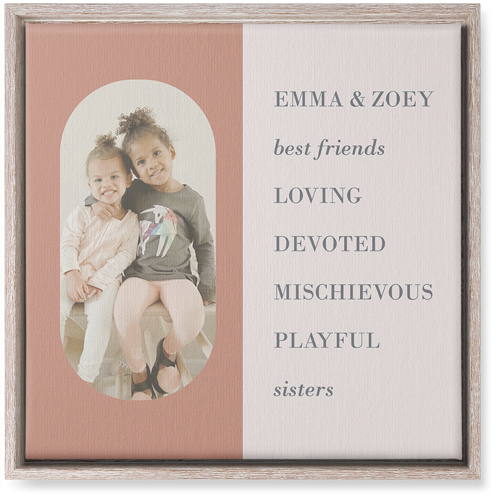 Traits of the Best Wall Art, Rustic, Single piece, Canvas, 16x16, Pink