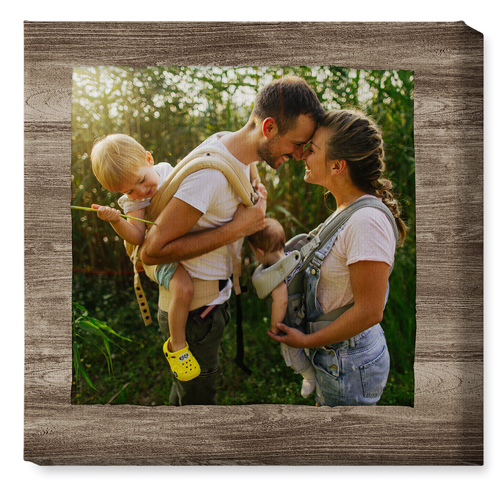 Countryside Wall Art, No Frame, Single piece, Canvas, 16x16, Brown, wood