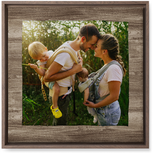 Countryside Wall Art, Walnut, Single piece, Canvas, 16x16, Brown, wood