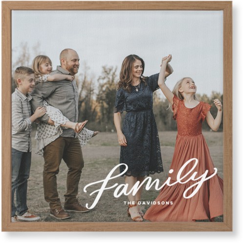 Family Letters Wall Art, Natural, Single piece, Canvas, 16x16, White, white