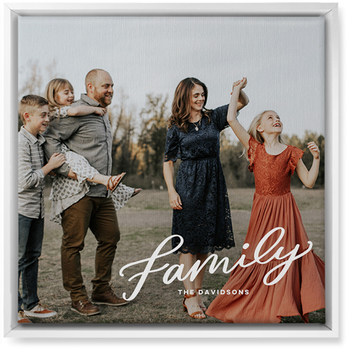 Family Letters Wall Art, White, Single piece, Canvas, 16x16, White, white