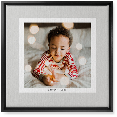Frame Up Wall Art, Black, Single piece, Canvas, 16x16, Gray