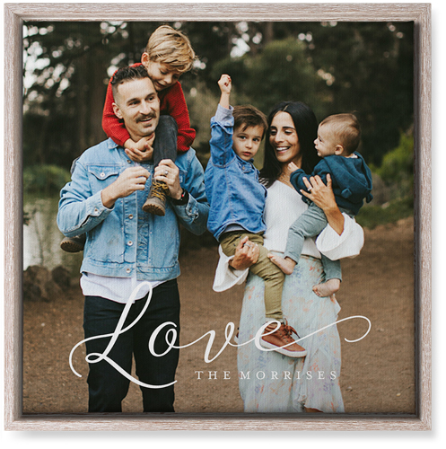 Just Love Portrait Wall Art, Rustic, Single piece, Canvas, 16x16, White