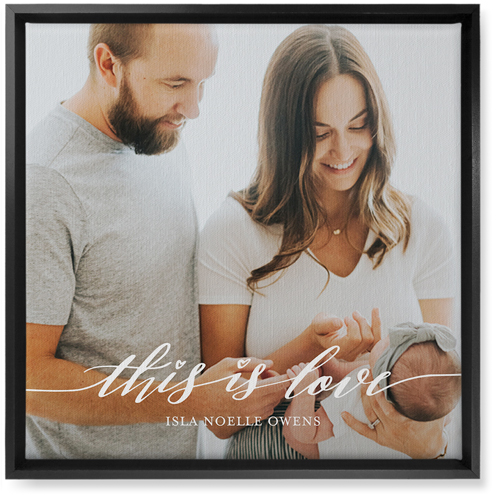 Love Is Portrait Wall Art, Black, Single piece, Canvas, 16x16, White