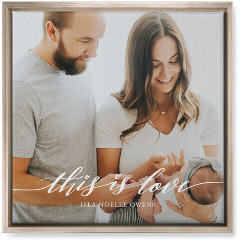 Love Is Portrait Wall Art, Metallic, Single piece, Canvas, 16x16, White, white