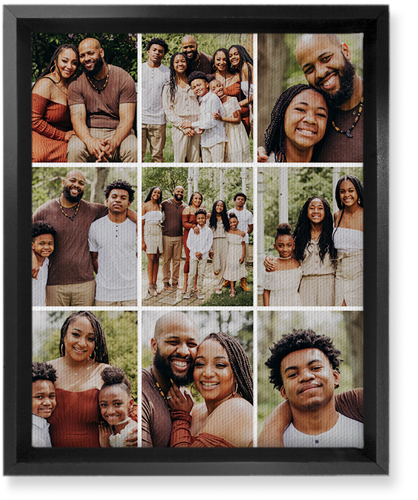 Gallery Grid of Nine Wall Art, Black, Single piece, Canvas, 8x10, Multicolor, multi