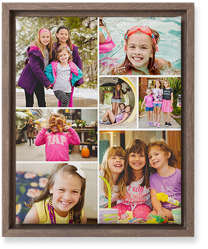 Gallery of Seven Wall Art, Walnut, Single piece, Canvas, 8x10, Multicolor, multi