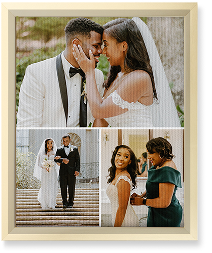 Gallery of Three Portrait Wall Art, Gold, Single piece, Canvas, 8x10, Multicolor, multi