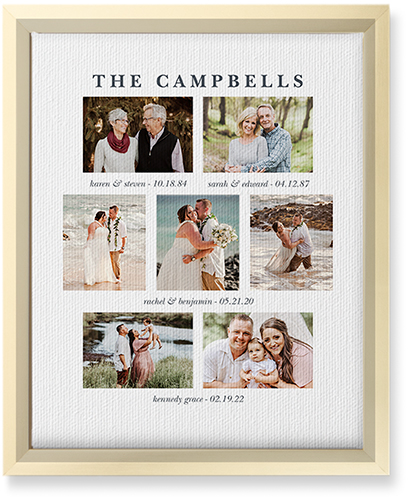 Our Family Roots Wall Art, Gold, Single piece, Canvas, 8x10, Multicolor