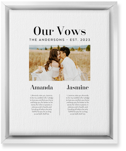 Our Vows Wall Art, White, Single piece, Canvas, 8x10, White