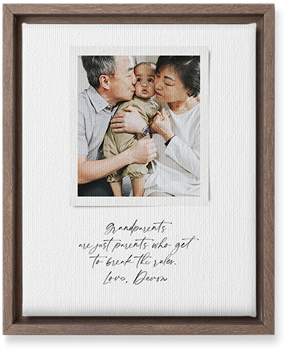 Sentimental Note Wall Art, Walnut, Single piece, Canvas, 8x10, White, white