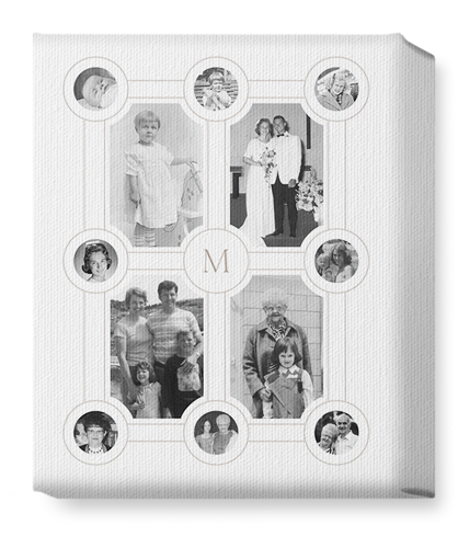 Vintage Family Tree Wall Art, No Frame, Single piece, Canvas, 8x10, White
