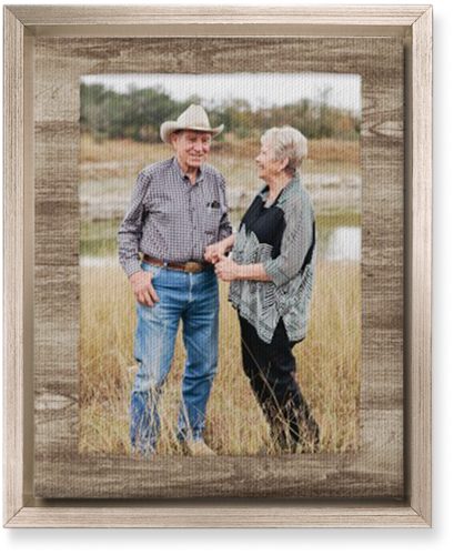 Countryside Portrait Wall Art, Metallic, Single piece, Canvas, 8x10, Brown, wood