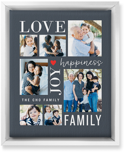 Happiness Is Wall Art, White, Single piece, Canvas, 8x10, Gray