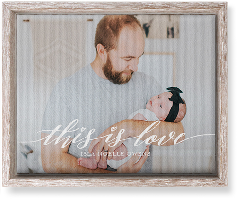 Love Is Wall Art, Rustic, Single piece, Canvas, 8x10, White
