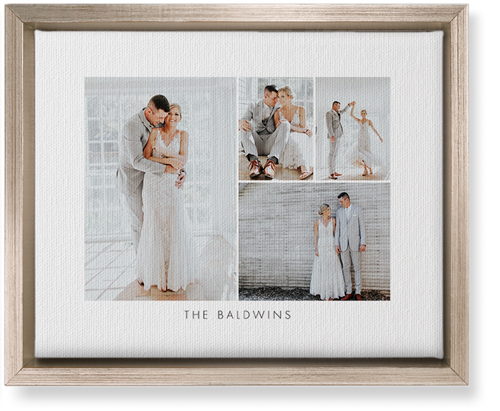 Four Corners Wall Art, Metallic, Single piece, Canvas, 8x10, White, white