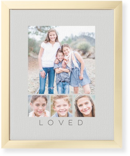 Four Real Wall Art, Gold, Single piece, Canvas, 8x10, Gray, silver lining