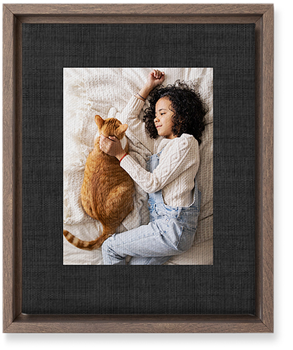 Full Frame One Wall Art, Walnut, Single piece, Canvas, 8x10, Black, black