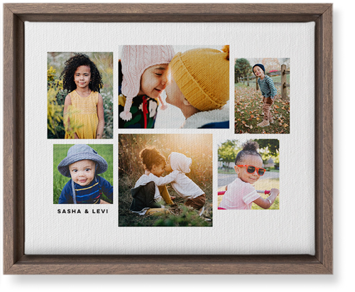 Six Times Wall Art, Walnut, Single piece, Canvas, 8x10, White, white