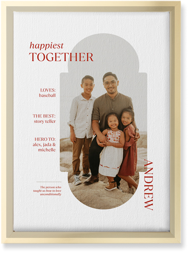 Family Infographic Wall Art, Gold, Single piece, Canvas, 10x14, White, white