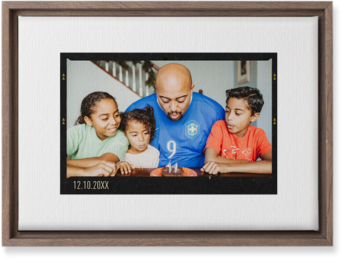 Film Frame Wall Art, Walnut, Single piece, Canvas, 10x14, White
