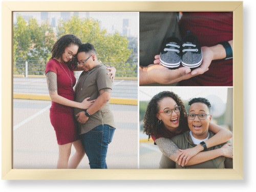 Three Piece Wall Art, Gold, Single piece, Canvas, 10x14, Multicolor, multi