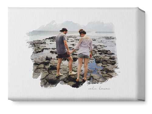 Brushstrokes Wall Art, No Frame, Single piece, Canvas, 10x14, White