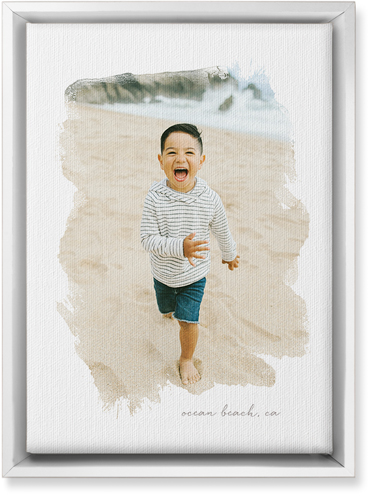 Brushstrokes Portrait Wall Art, White, Single piece, Canvas, 10x14, White, white