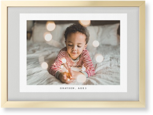 Frame Up Wall Art, Gold, Single piece, Canvas, 10x14, Gray