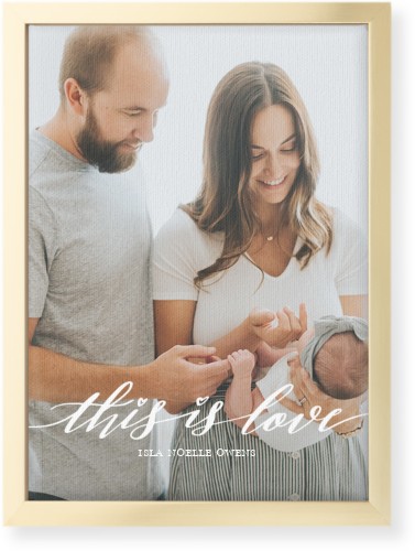 Love Is Portrait Wall Art, Gold, Single piece, Canvas, 10x14, White, white