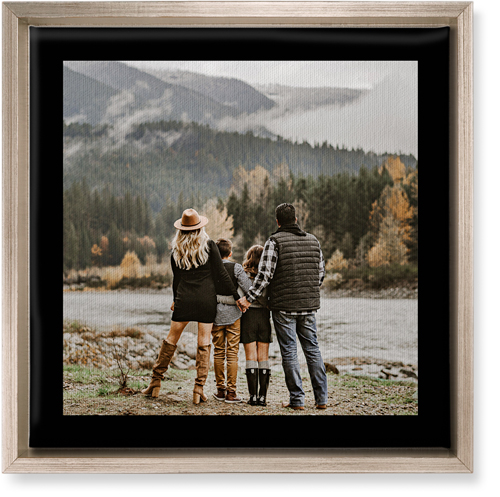 Simple Gallery of One Border Wall Art, Metallic, Single piece, Canvas, 12x12, Multicolor, multi