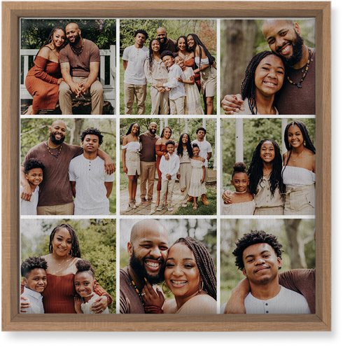 Gallery Grid of Nine Wall Art, Natural, Single piece, Canvas, 12x12, Multicolor, multi