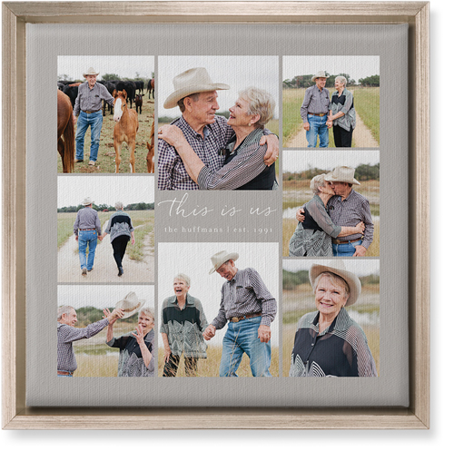 Gallery Around Text Wall Art, Metallic, Single piece, Canvas, 12x12, Multicolor, multi