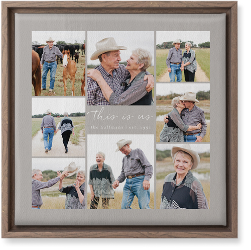 Gallery Around Text Wall Art, Walnut, Single piece, Canvas, 12x12, Multicolor, multi