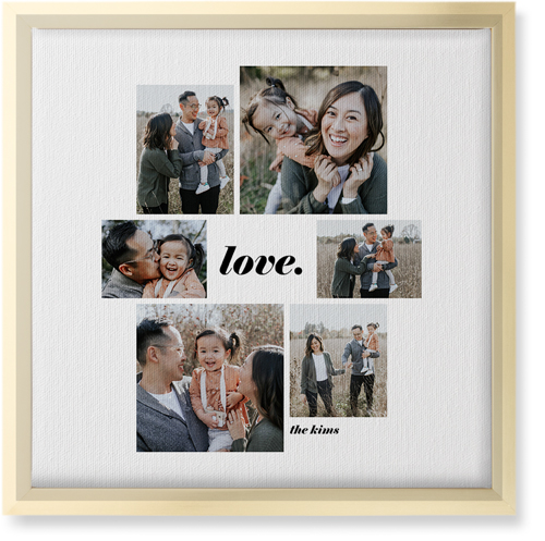 Gallery Around Text Portrait Wall Art, Gold, Single piece, Canvas, 12x12, Multicolor, multi