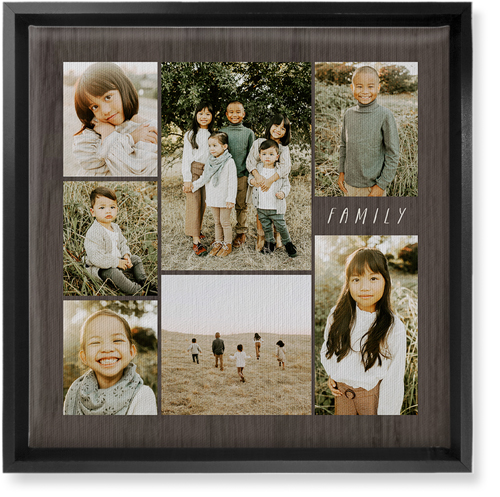 Lucky Seven Wall Art, Black, Single piece, Canvas, 12x12, Multicolor