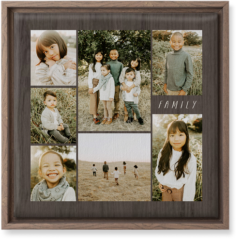 Lucky Seven Wall Art, Walnut, Single piece, Canvas, 12x12, Multicolor