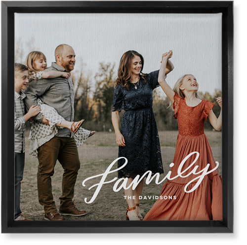 Family Letters Wall Art, Black, Single piece, Canvas, 12x12, White, white