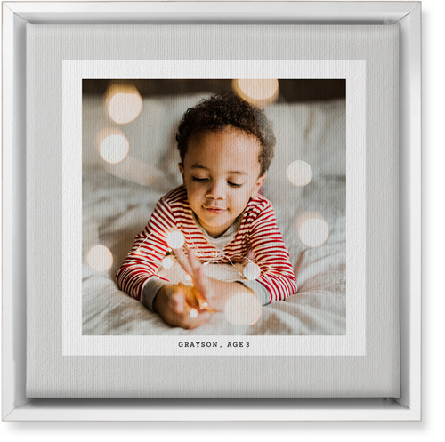 Frame Up Wall Art, White, Single piece, Canvas, 12x12, Gray