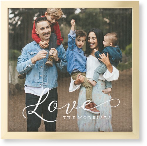 Just Love Portrait Wall Art, Gold, Single piece, Canvas, 12x12, White, white