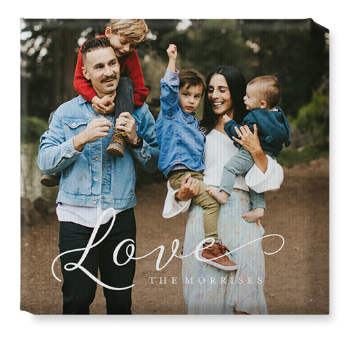 Just Love Portrait Wall Art, No Frame, Single piece, Canvas, 12x12, White