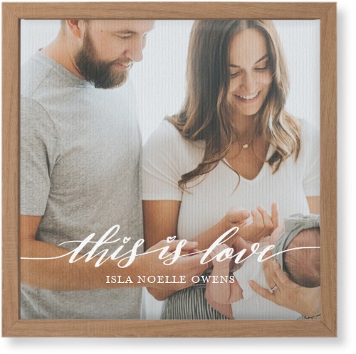 Love Is Portrait Wall Art, Natural, Single piece, Canvas, 12x12, White, white