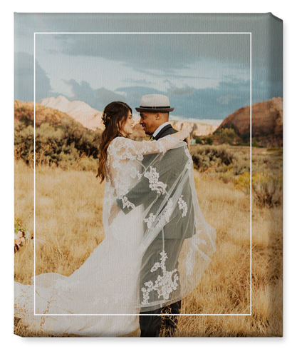 Floating Frame Portrait Wall Art, No Frame, Single piece, Canvas, 16x20, White, white