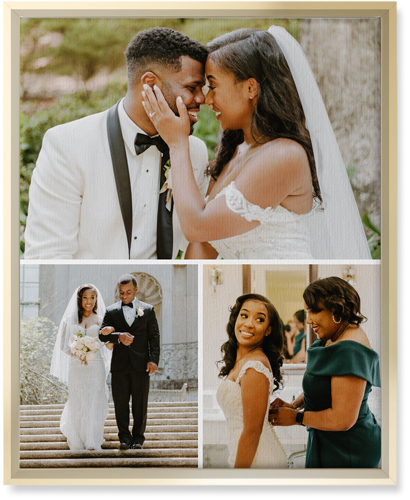 Gallery of Three Portrait Wall Art, Gold, Single piece, Canvas, 16x20, Multicolor, multi