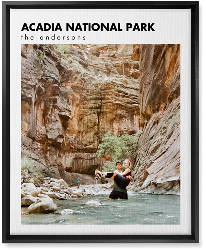 Top Text Border Wall Art, Black, Single piece, Canvas, 16x20, Multicolor, multi